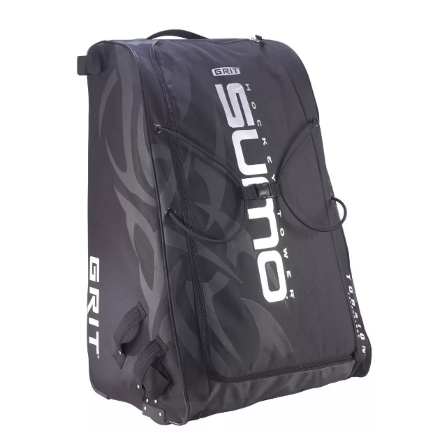 A photo of the GRIT GT4 Sumo Tower Goalie Hockey Bag 40" in colour black angled front view.