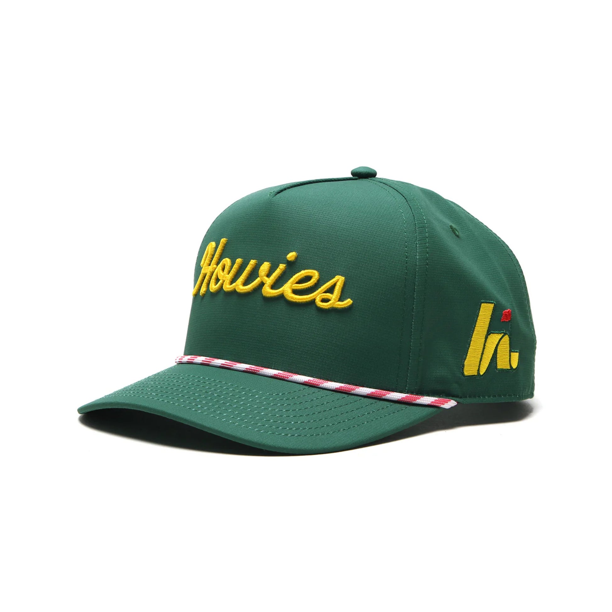 A photo of the Howies The Tour Lid - The Masters in colour green and yellow.