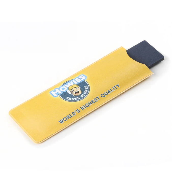 A photo of the Howies Skate Stone - Fine W/Retail Packaging in colour yellow and black.