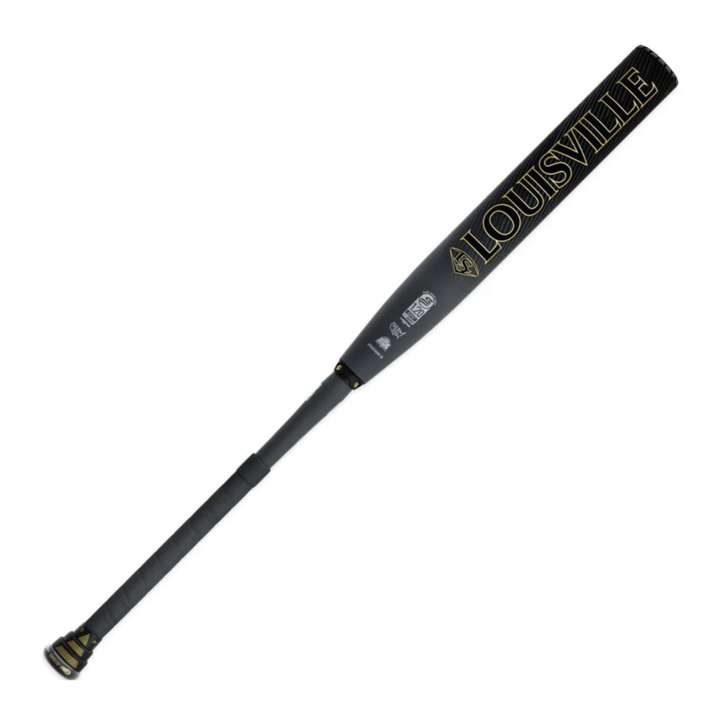 A photo of the Louisville Slugger 2026 Genesis Adam Ussery 2PC Maxload USSSA Slo-Pitch Bat in colour black and yellow.