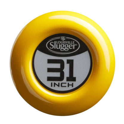 A photo of the Louisville Slugger 2025 Diva (-11.5) Fastpitch Softball Bat endcap in colour orange.