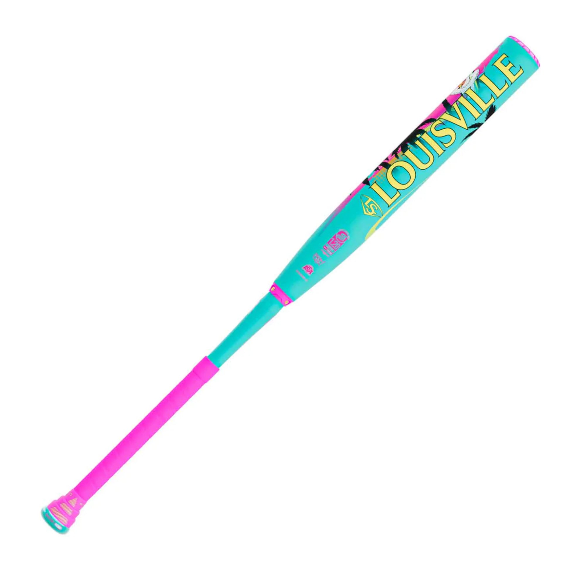 Louisville Slugger 2026 Genesis Scott Hartling 2PC Endload USSSA Slo-Pitch Bat in colour blue and pink.