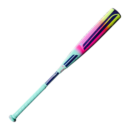 A photo of the Louisville Slugger 2027 SUPRA (-10) Fastpitch Bat in colour blue, red and yellow, with navy SUPRA logo. 