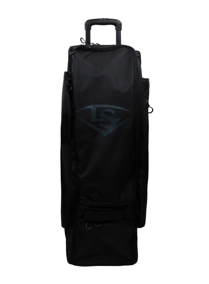 A photo of the Louisville Slugger Genesis Wheeled Bag in colour black.