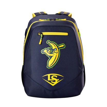 A photo of the Louisville Slugger Savannah Bananas Powerized Stick Pack in colour navy and yellow.