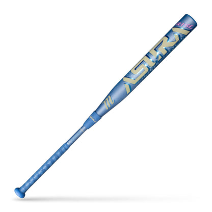 A photo of the Marucci Asura Rise Baseball Bat in colour royal blue with beige ASURA writing.