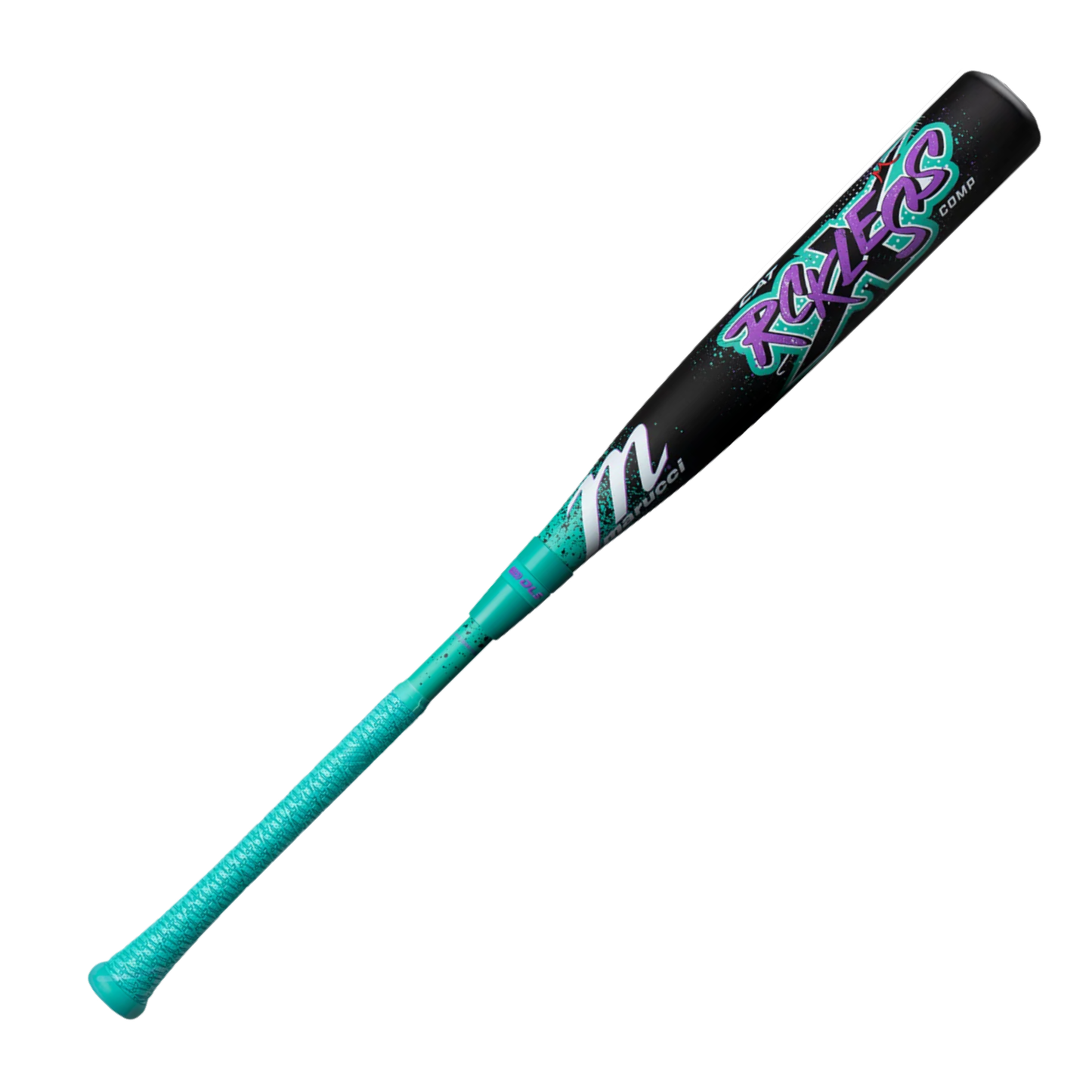A photo of the Marucci CAT X Rckless (-10) USSSA Baseball Bat in colour black and teal.