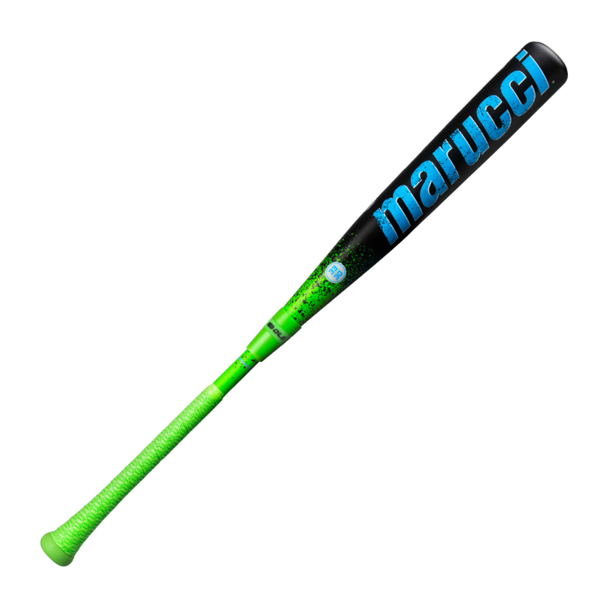 A photo of the Marucci CatX RCKLESS (-3) BBCOR Hybrid Baseball Bat in colour black and green.