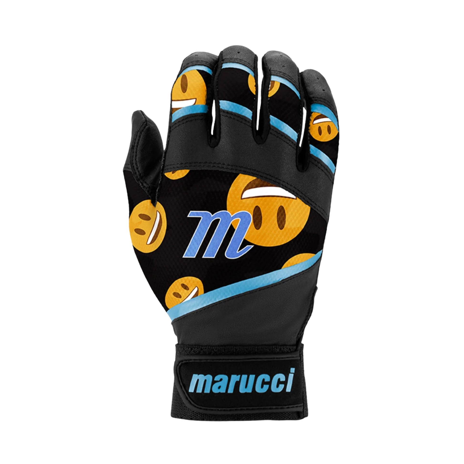 A photo of the Marucci Foxtrot Tee Ball Batting Gloves in colour columbian blue.
