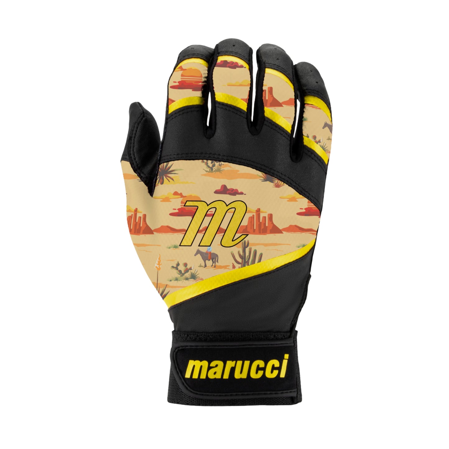 A photo of the Marucci Foxtrot Tee Ball Batting Gloves in colour yellow.