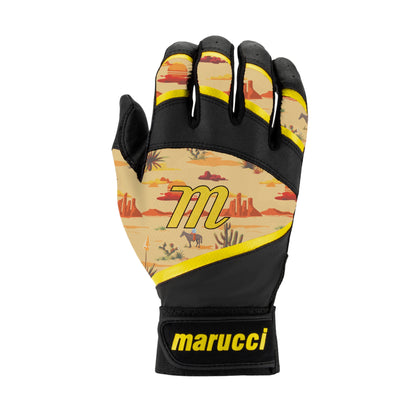A photo of the Marucci Foxtrot Tee Ball Batting Gloves in colour yellow.