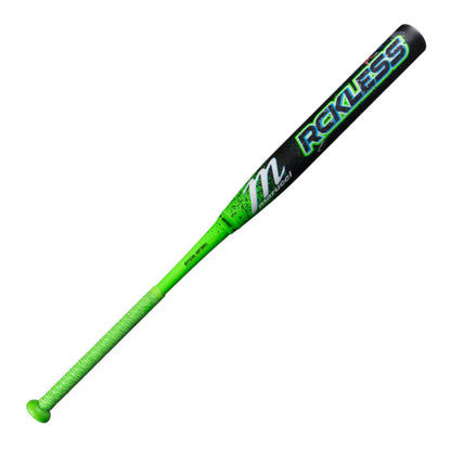 A photo of the Marucci RCKLESS Green 12.5" Slo-pitch Bat in colour black and green. 