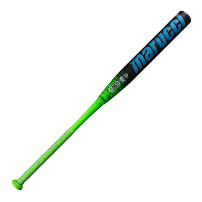 A photo of the Marucci RCKLESS Green 12.5" Slo-pitch Bat in colour black and green. 