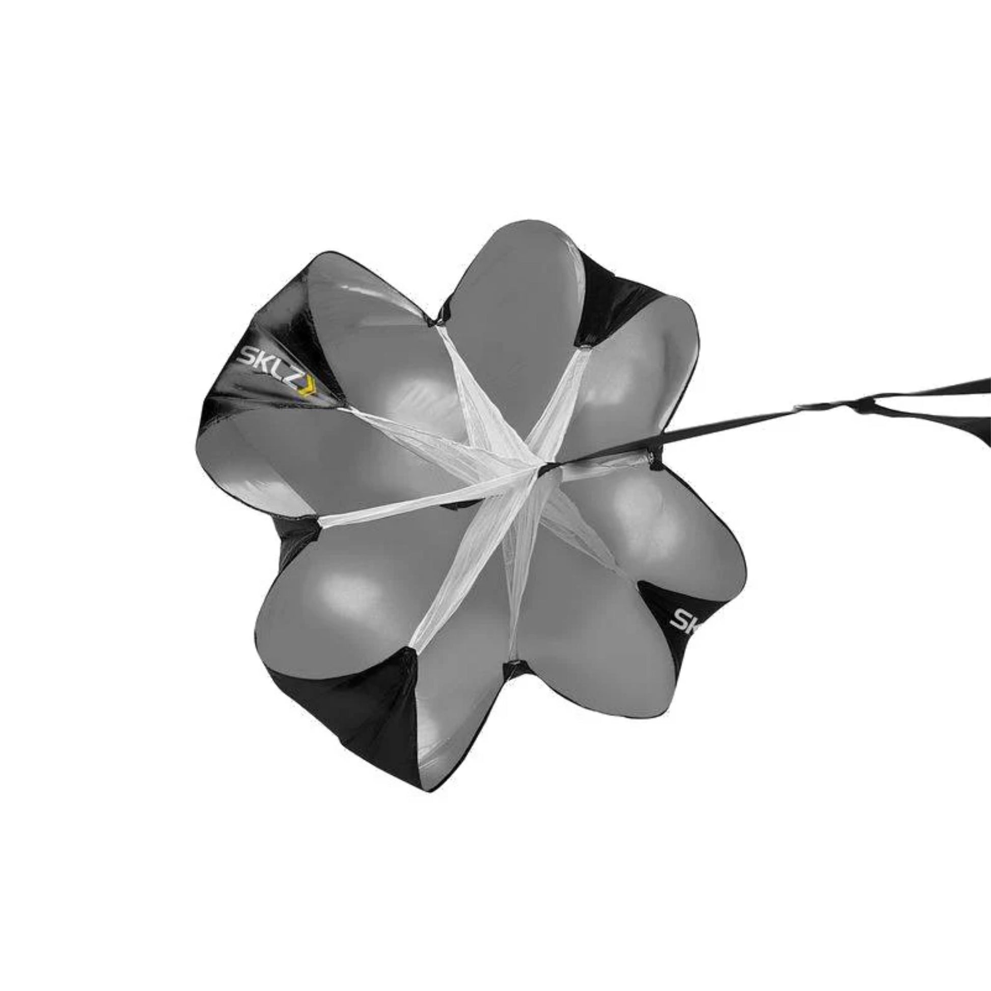 A photo of the SKLZ Speed Chute in colour black and silver.