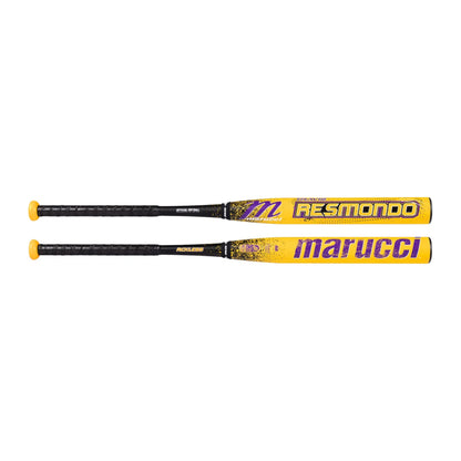 A photo of the Marucci RCKLESS Resmondo 2-Piece Loaded 12.75" Barrel USSSA Slo-pitch Bat in colour yellow and black.