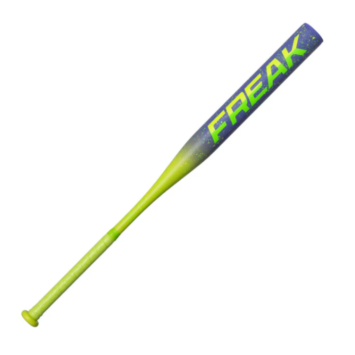 A photo of the Miken Freak Splatter 13" Maxload USSSA Slo-Pitch Softball Bat in colour black and green.