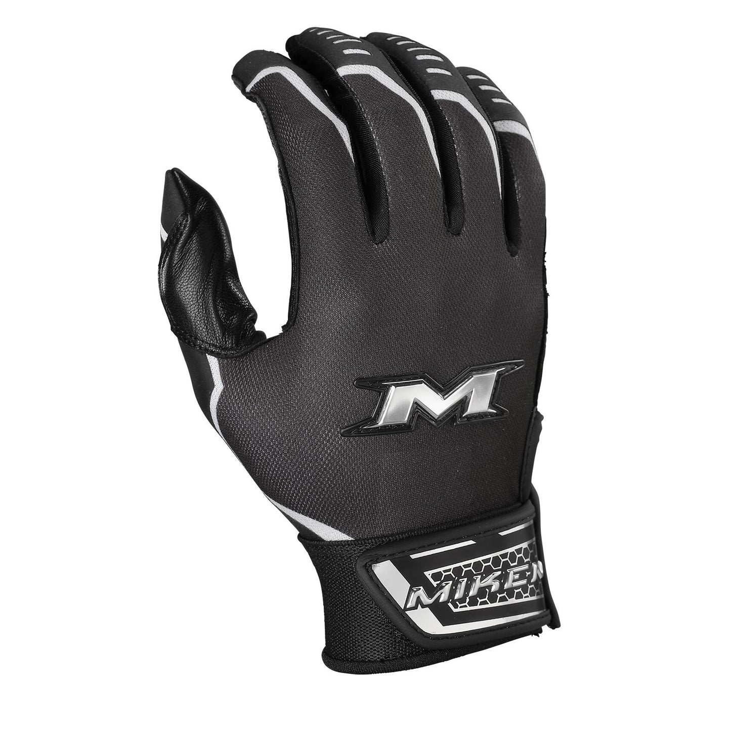 Miken Pro Slo-Pitch Adult Batting Gloves Black
