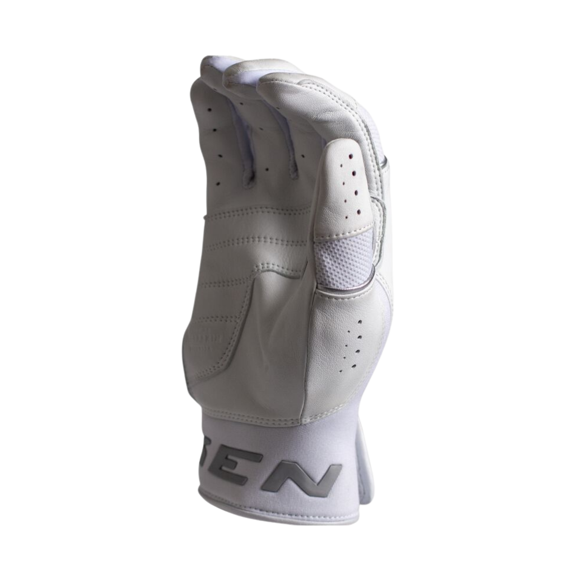 A photo of the Miken Ultra Pro Slo-pitch Batting Gloves in colour white.