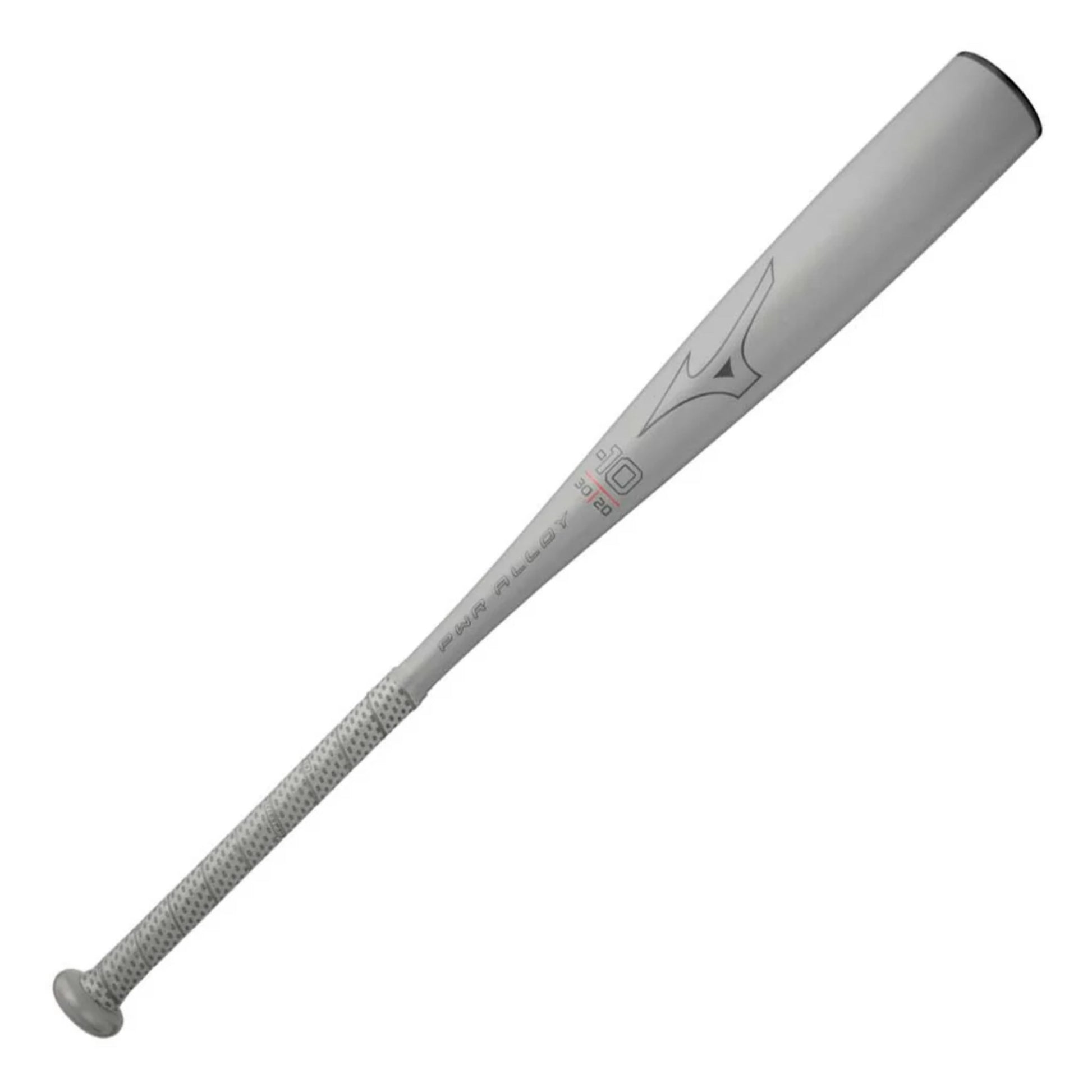 A photo of the Mizuno B24-PWR Alloy (-10) USSSA Youth Baseball Bat in colour grey.