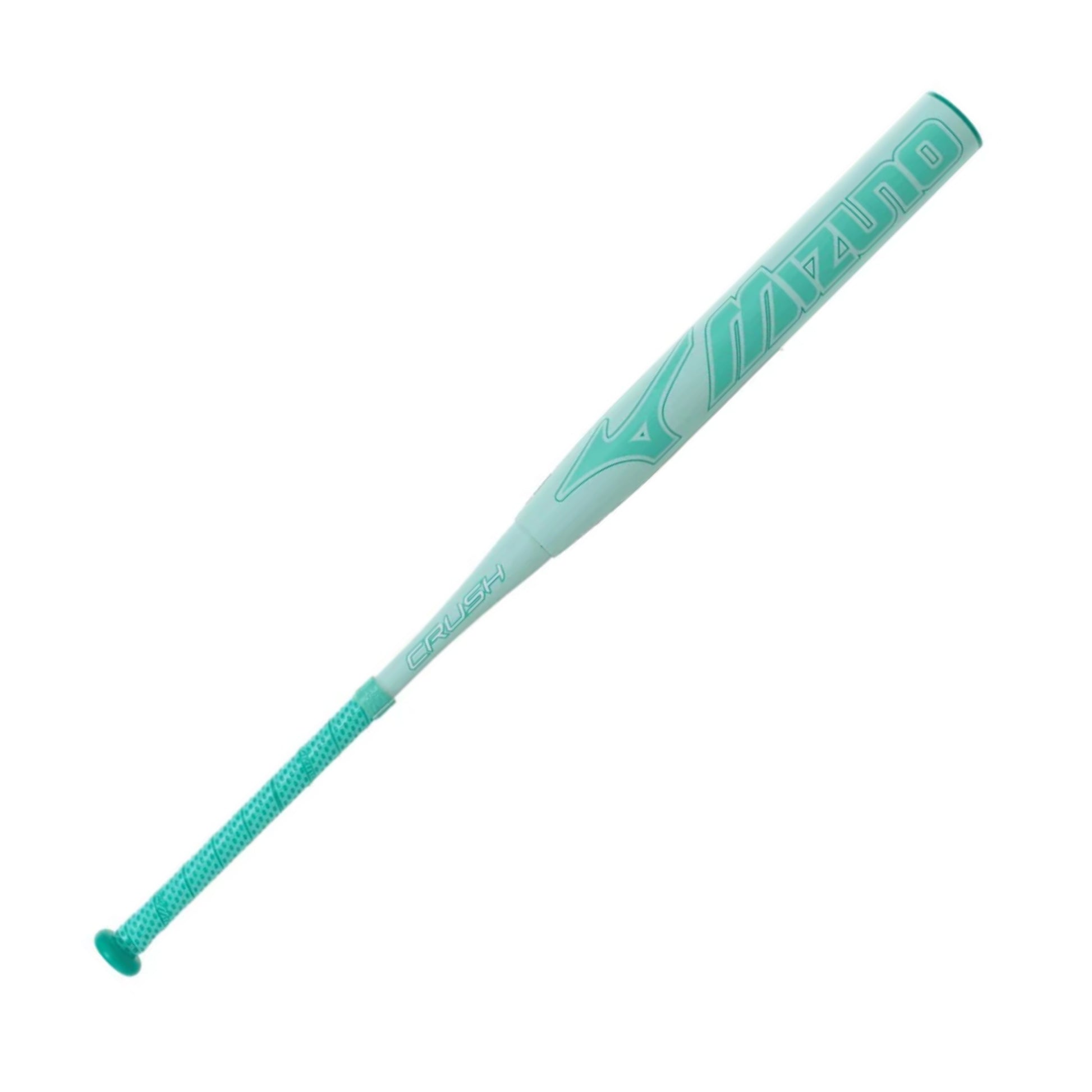 A photo of the Mizuno Crush 2-Piece End Load USSSA Slo-Pitch Softball Bat in colour mint green.