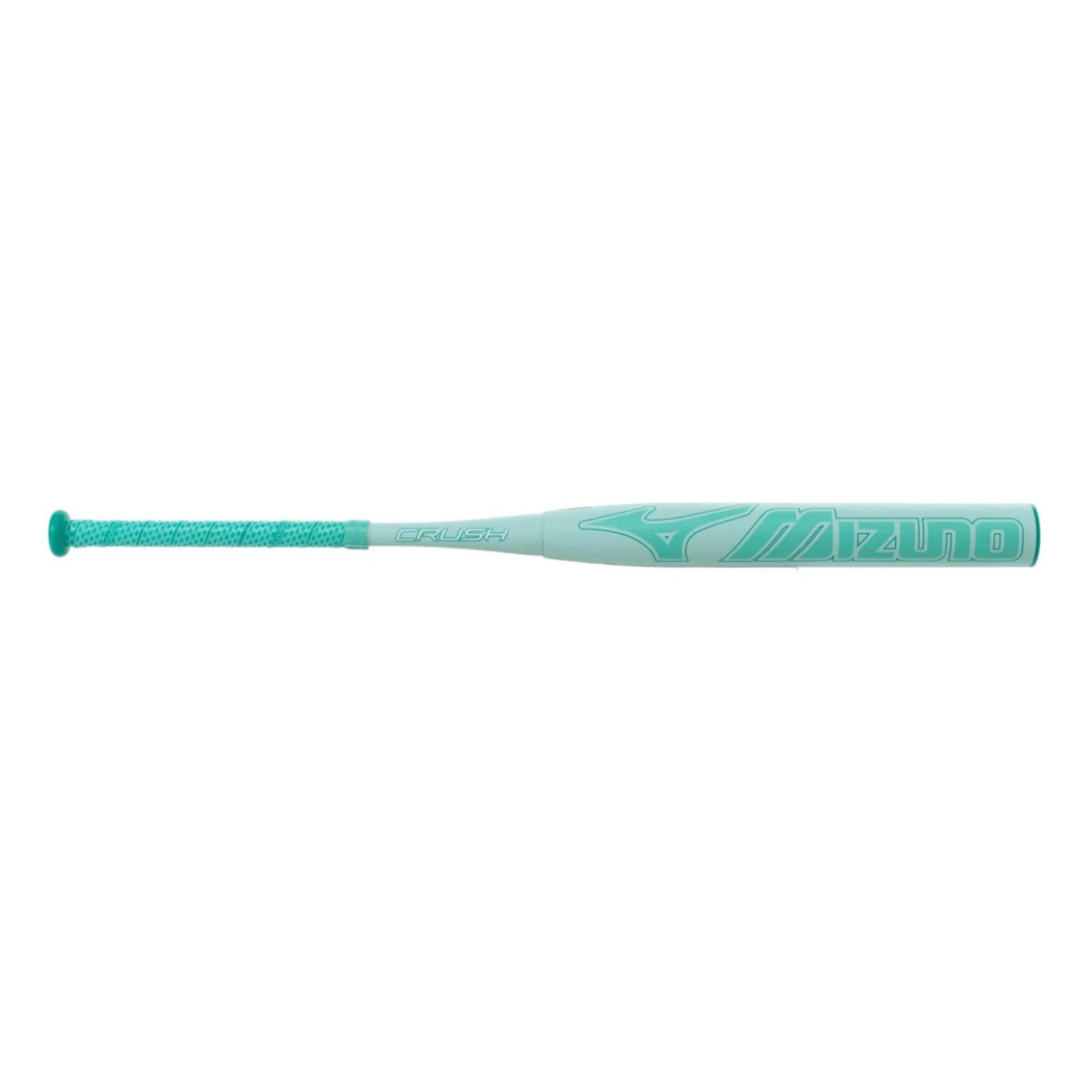 A photo of the Mizuno Crush 2-Piece End Load USSSA Slo-Pitch Softball Bat in colour mint green.