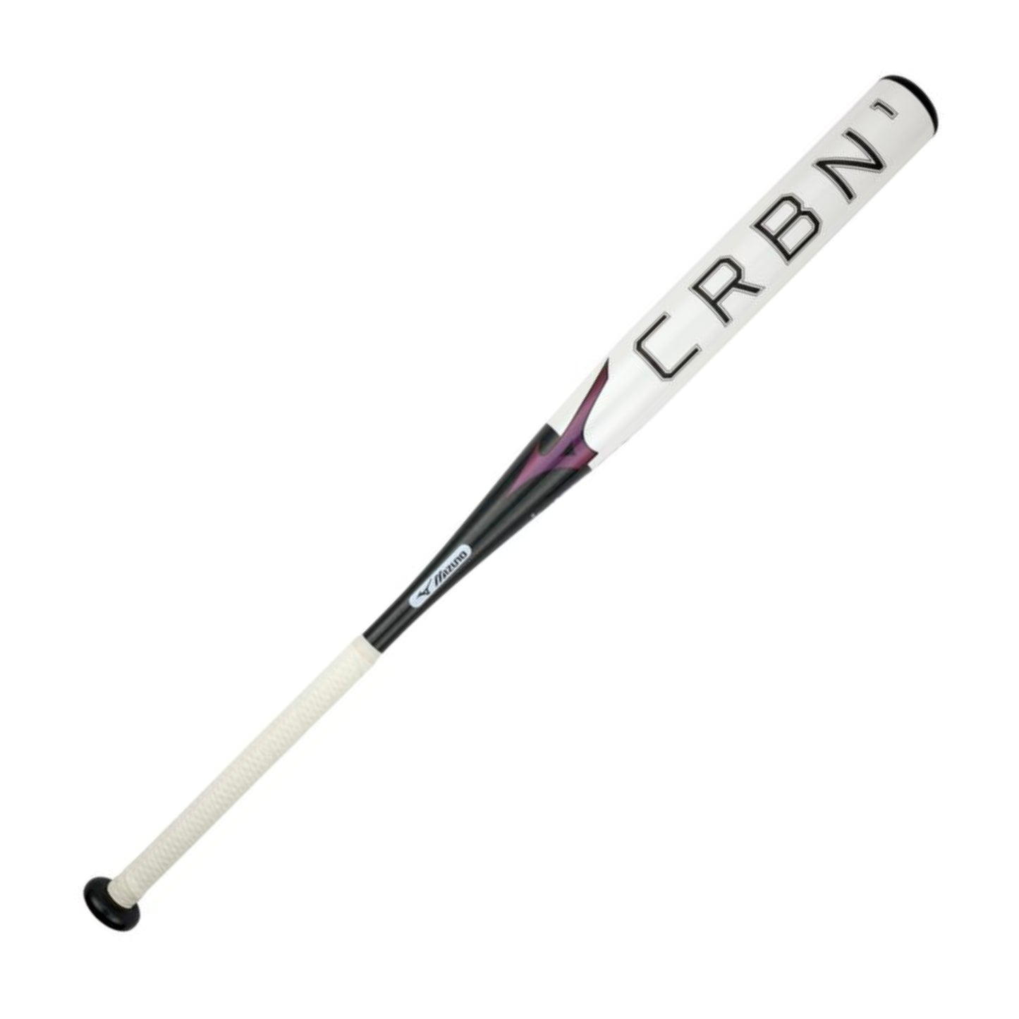 A photo of the Mizuno F24 CRBN1 (-10) Fastpitch Softball Bat (2026) in colour white and black.