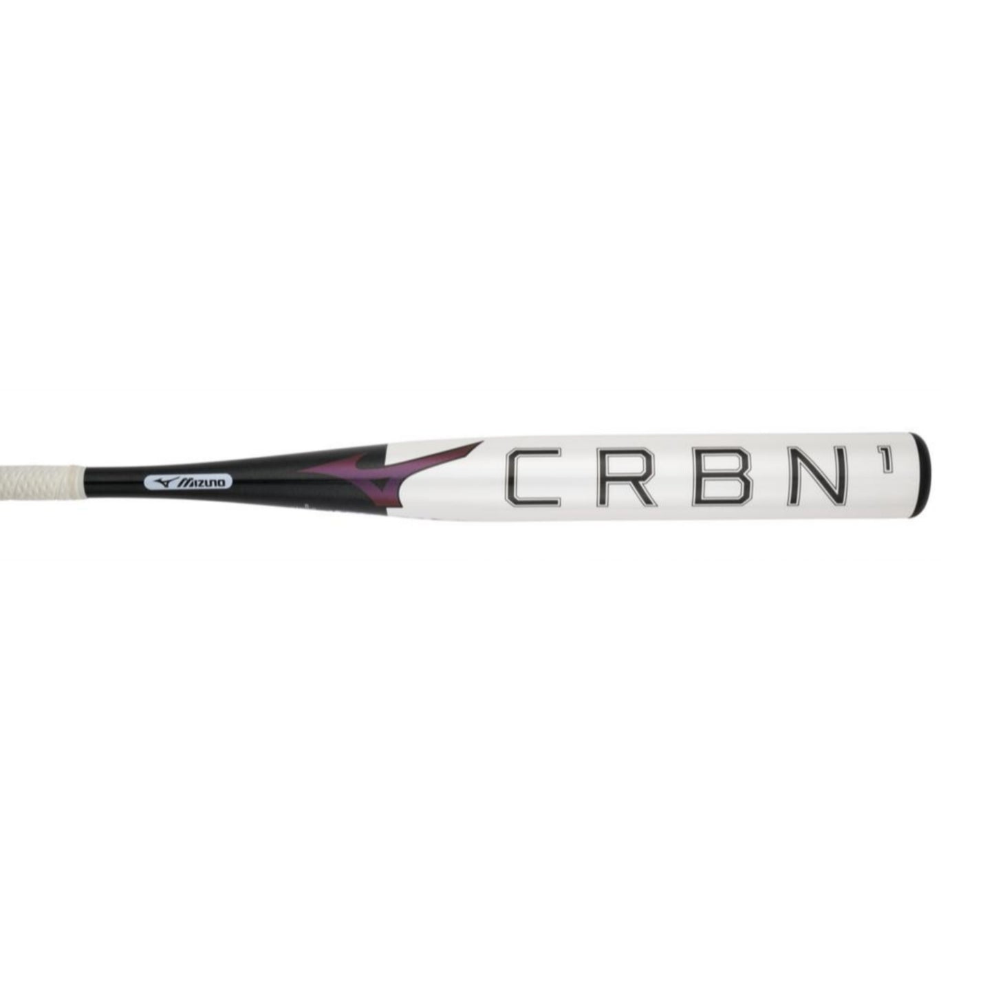 A photo of the Mizuno F24 CRBN1 (-10) Fastpitch Softball Bat (2026) in colour white and black.
