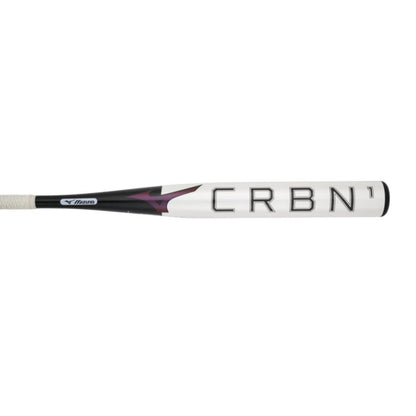 A photo of the Mizuno F24 CRBN1 (-10) Fastpitch Softball Bat (2026) in colour white and black.