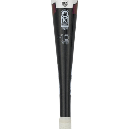 A photo of the Mizuno F24 CRBN1 (-10) Fastpitch Softball Bat (2026) in colour white and black.