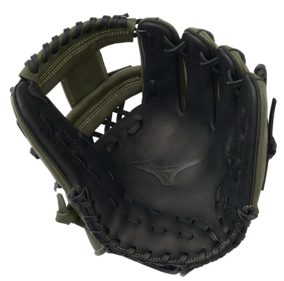 Palm of the Mizuno MVP Prime 11.5 Fielders Baseball Glove Green