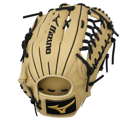 A photo of the Mizuno MVP Prime 12.75 Fielders Baseball Glove in colour tan and black.