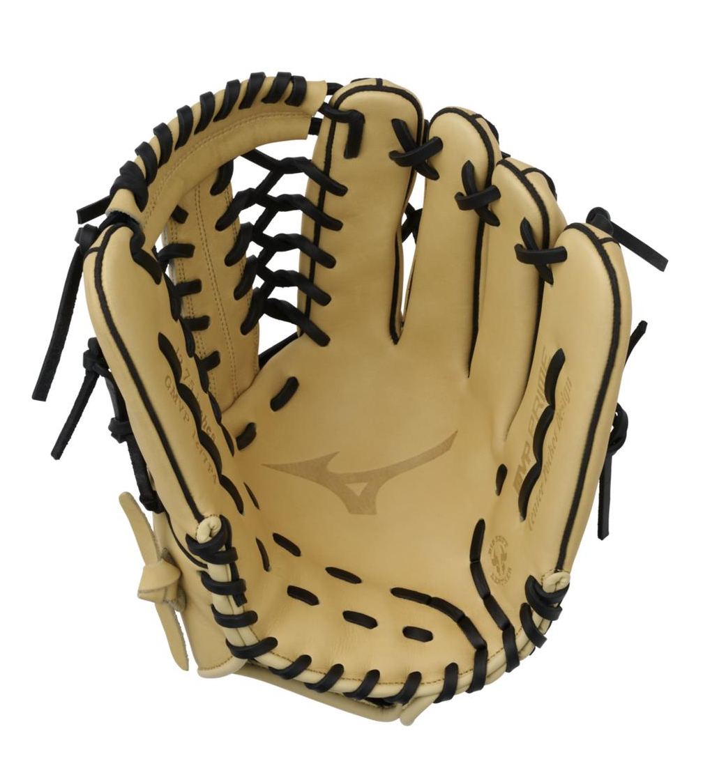 A photo of the Mizuno MVP Prime 12.75 Fielders Baseball Glove in colour tan and black.