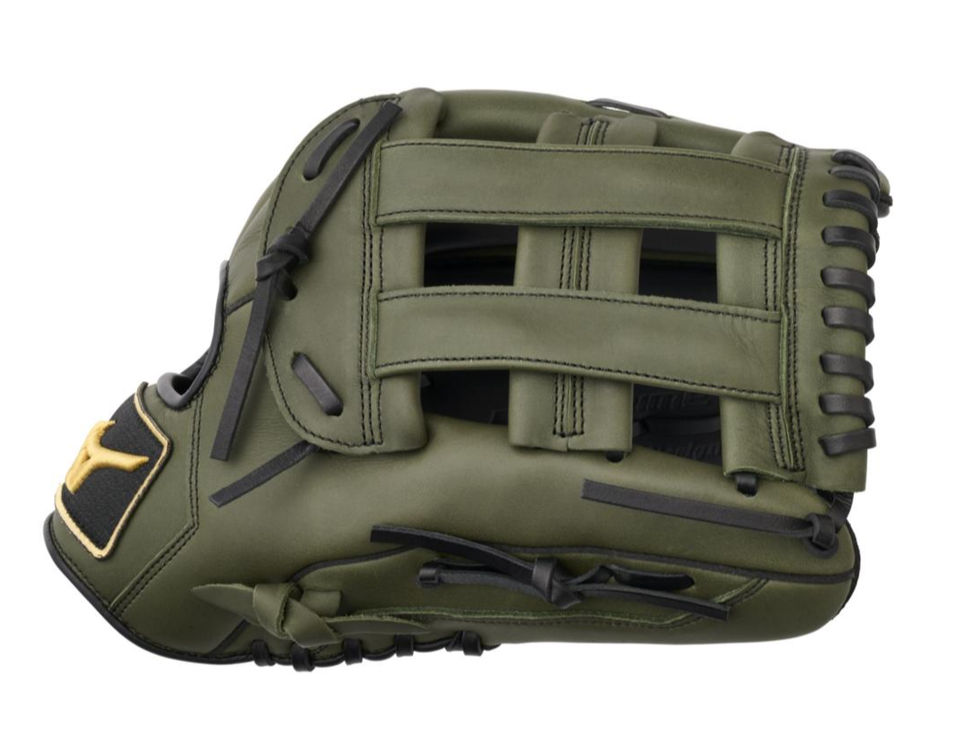 A photo of the Mizuno MVP Prime 13 Fielders Baseball Glove in colour green.