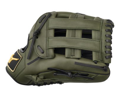 A photo of the Mizuno MVP Prime 13 Fielders Baseball Glove in colour green.