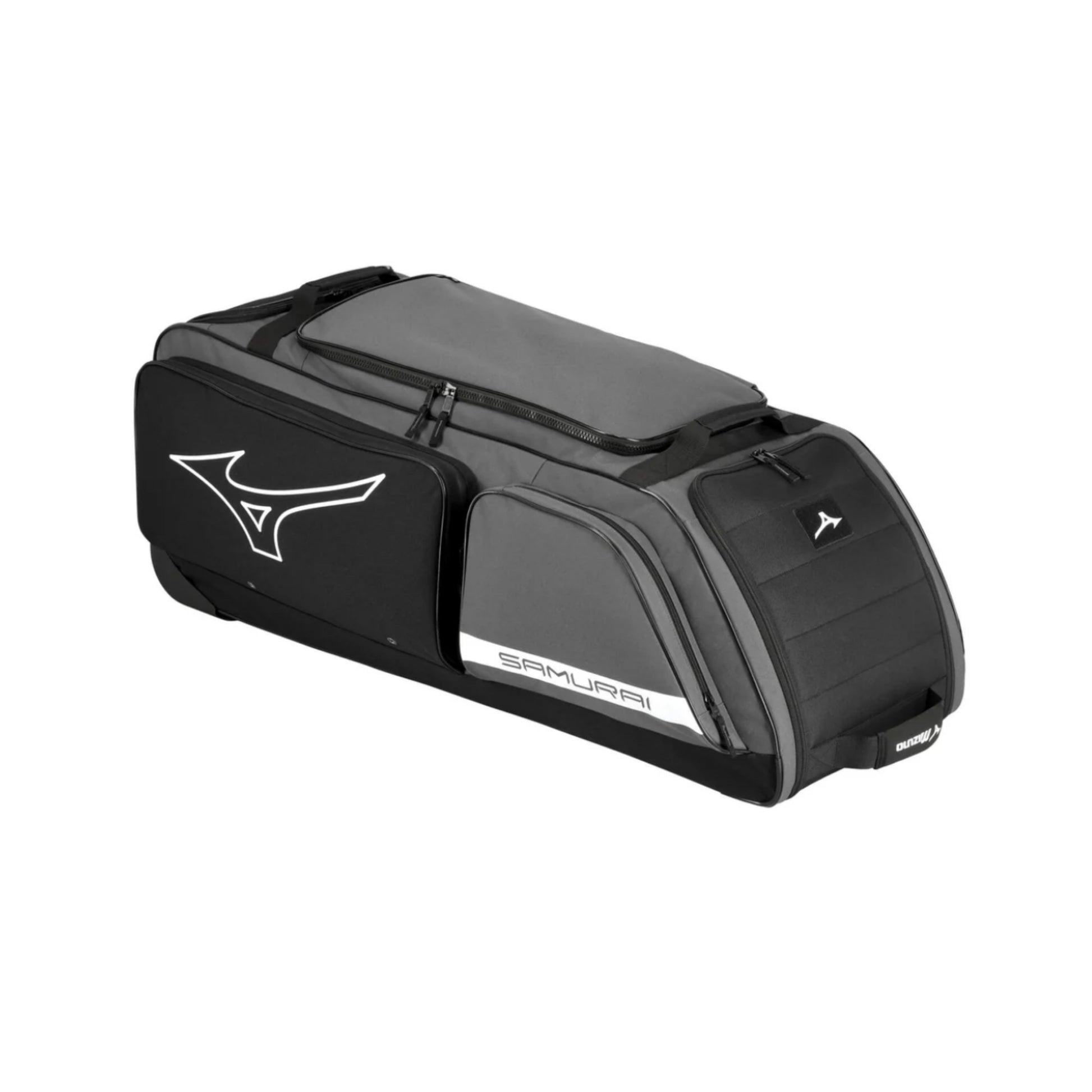 A photo of the Mizuno Samurai 24" Wheel Bag in colour charcoal.