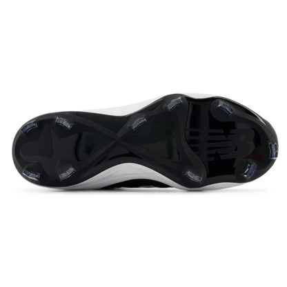 A photo of the New Balance Fresh Foam Velo V4 Women's Molded Baseball Cleats in colour black and white.