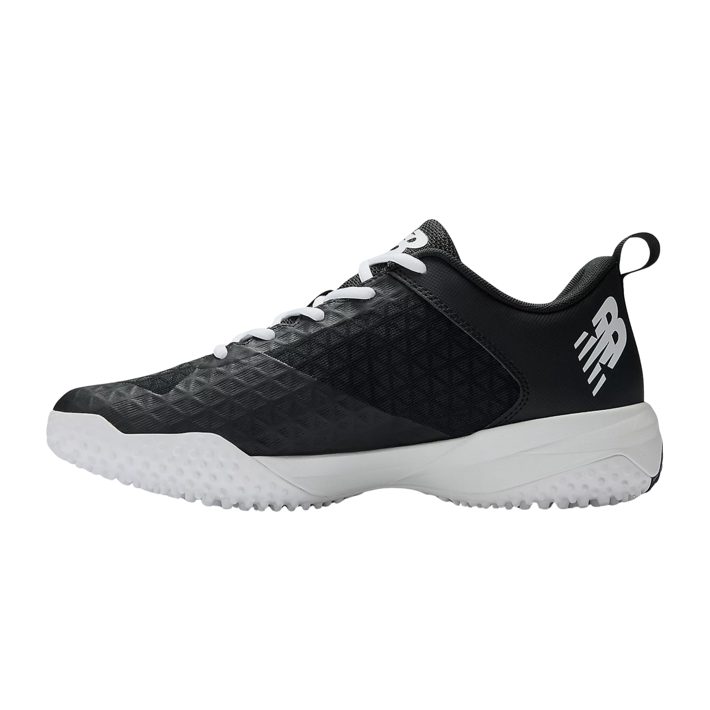 A photo of the New Balance FuelCell 4040 v8 Turf-Trainer Baseball Cleats in colour black and white.