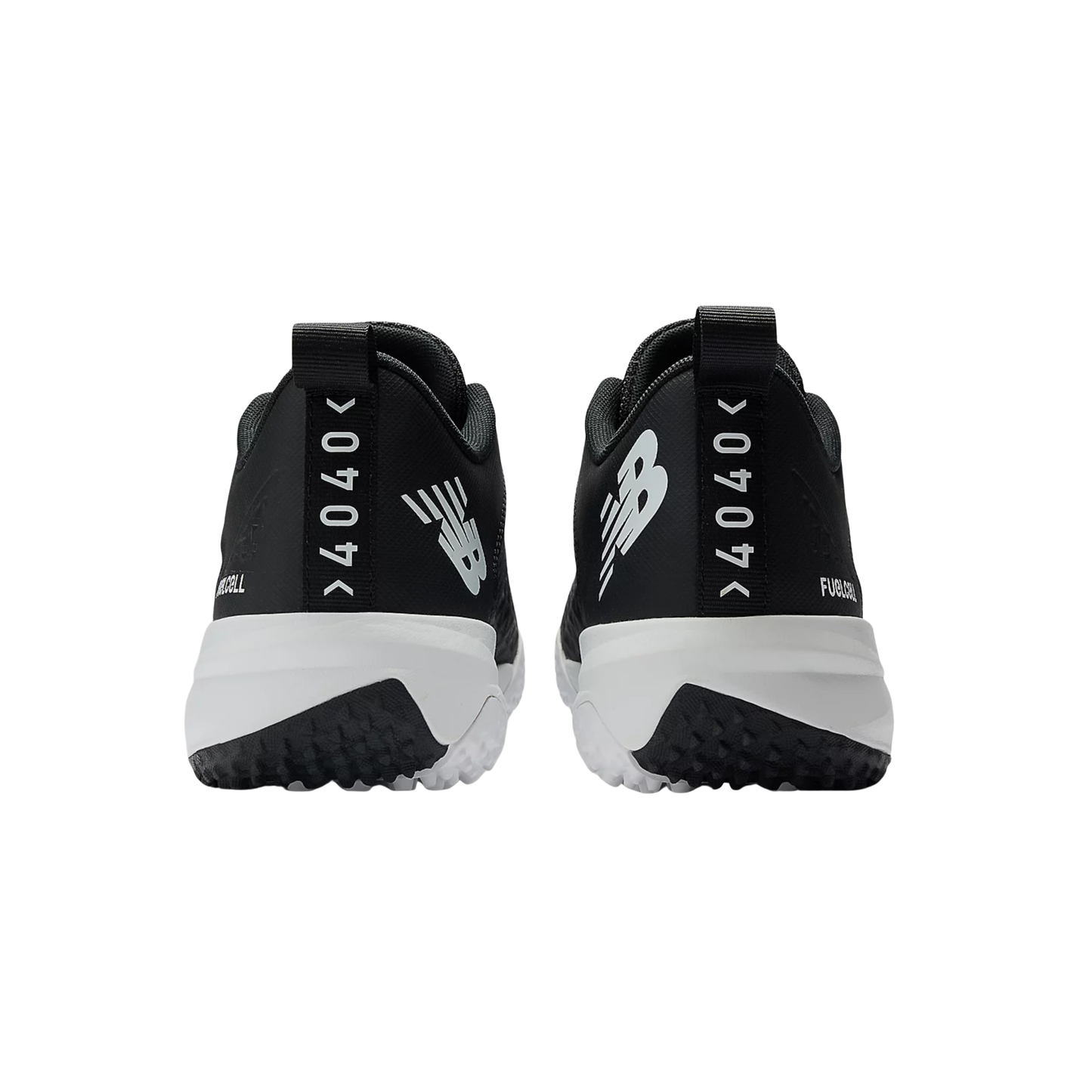 A photo of the New Balance FuelCell 4040 v8 Turf-Trainer Baseball Cleats in colour black and white.