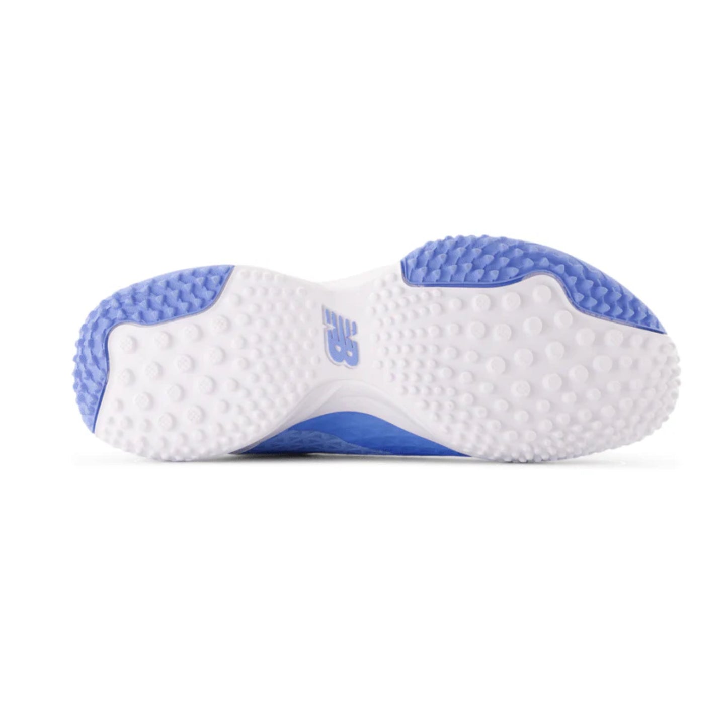 A photo of the New Balance FuelCell 4040 v8 Turf-Trainer Baseball Cleats in colour carolina blue and white.