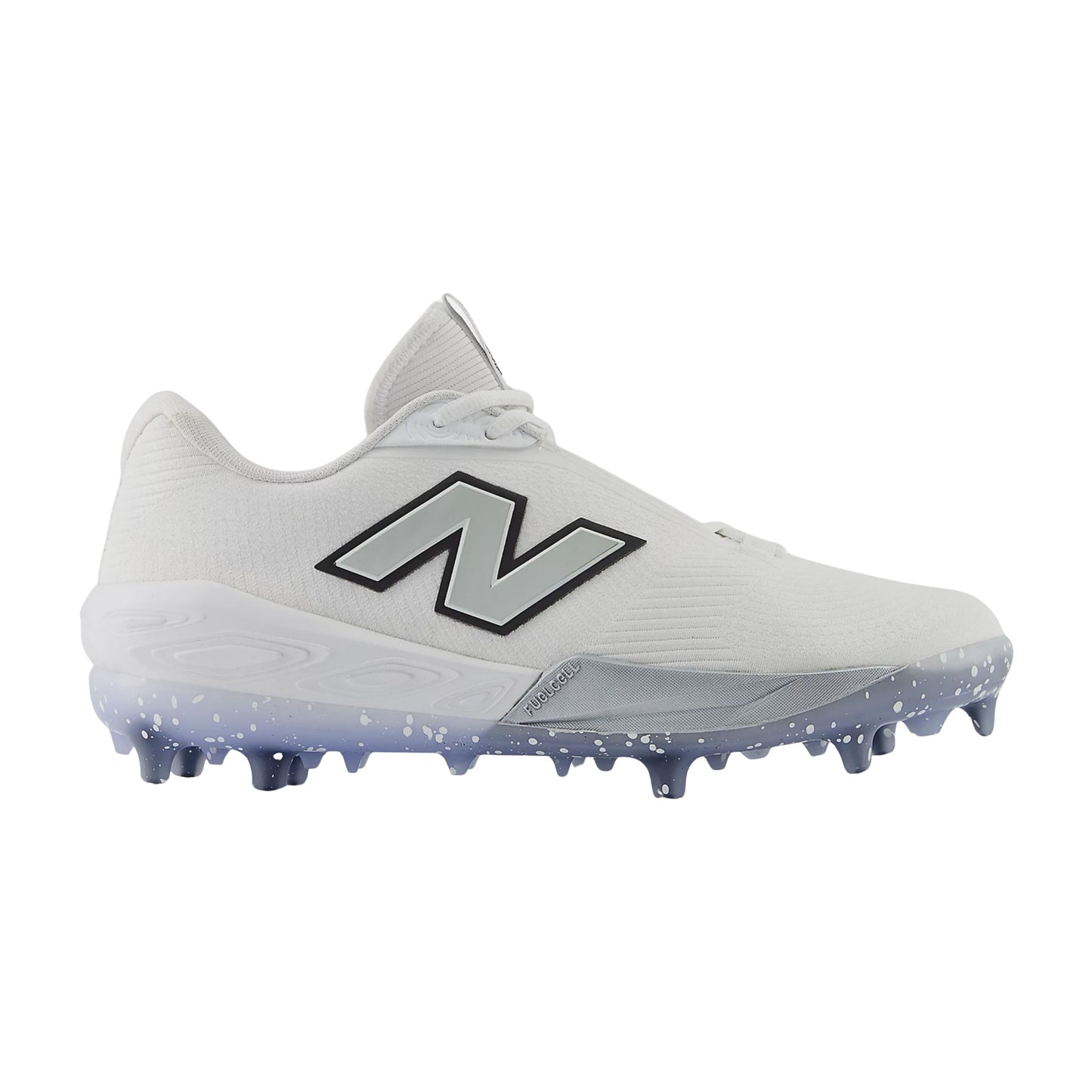 A photo of the New Balance FuelCell Compv4 Baseball Cleats in colour white.