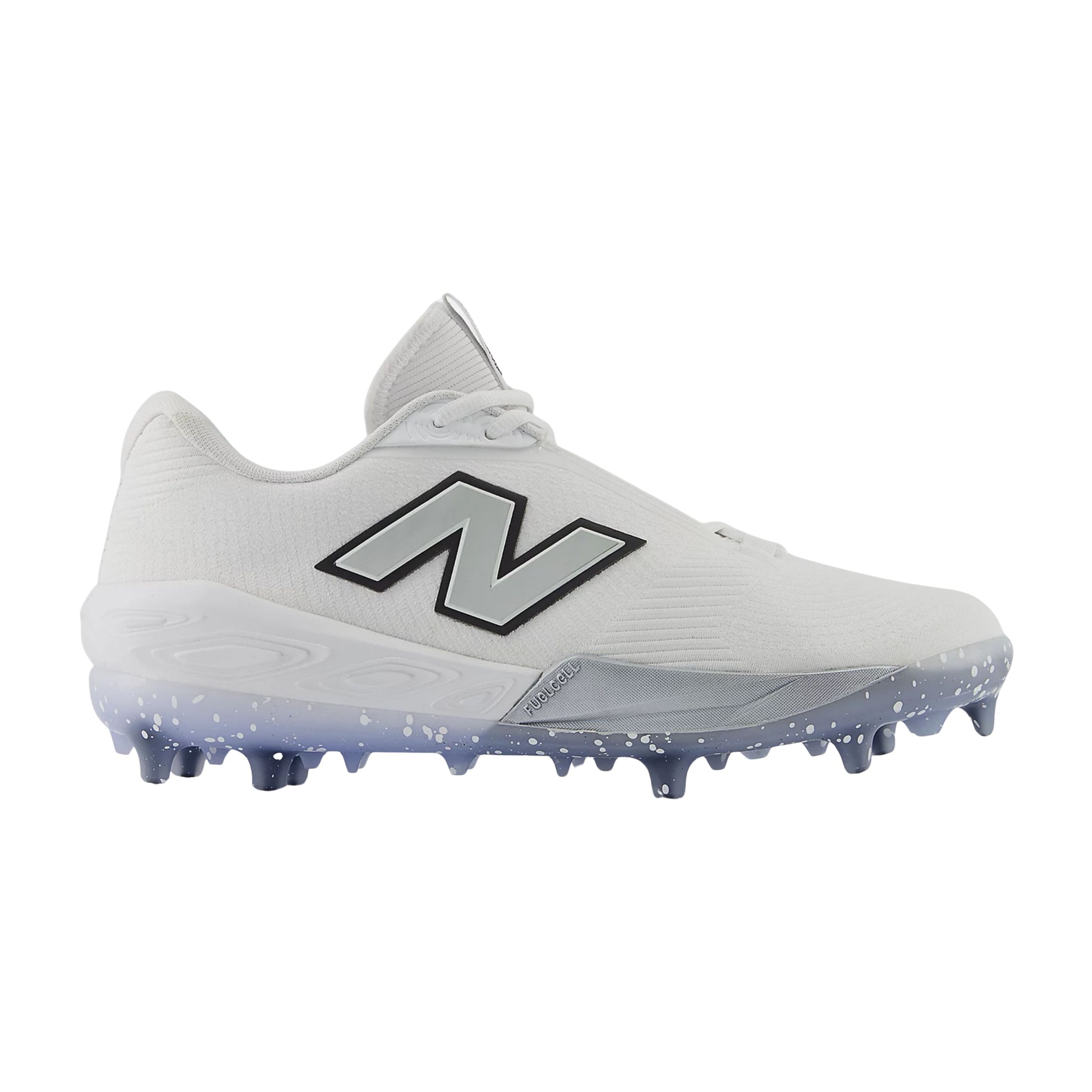 A photo of the New Balance FuelCell Compv4 Baseball Cleats in colour white.
