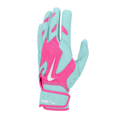 A photo of the Nike Alpha Elite 2.0 Batting Gloves in colour blue and pink