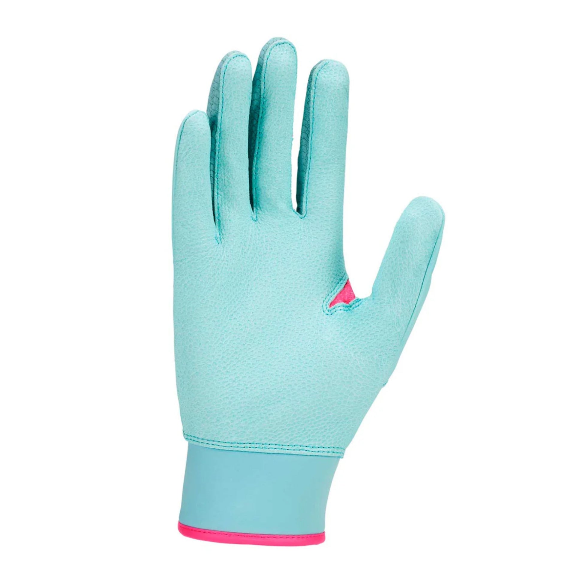 A photo of the Nike Alpha Elite 2.0 Batting Gloves in colour blue and pink