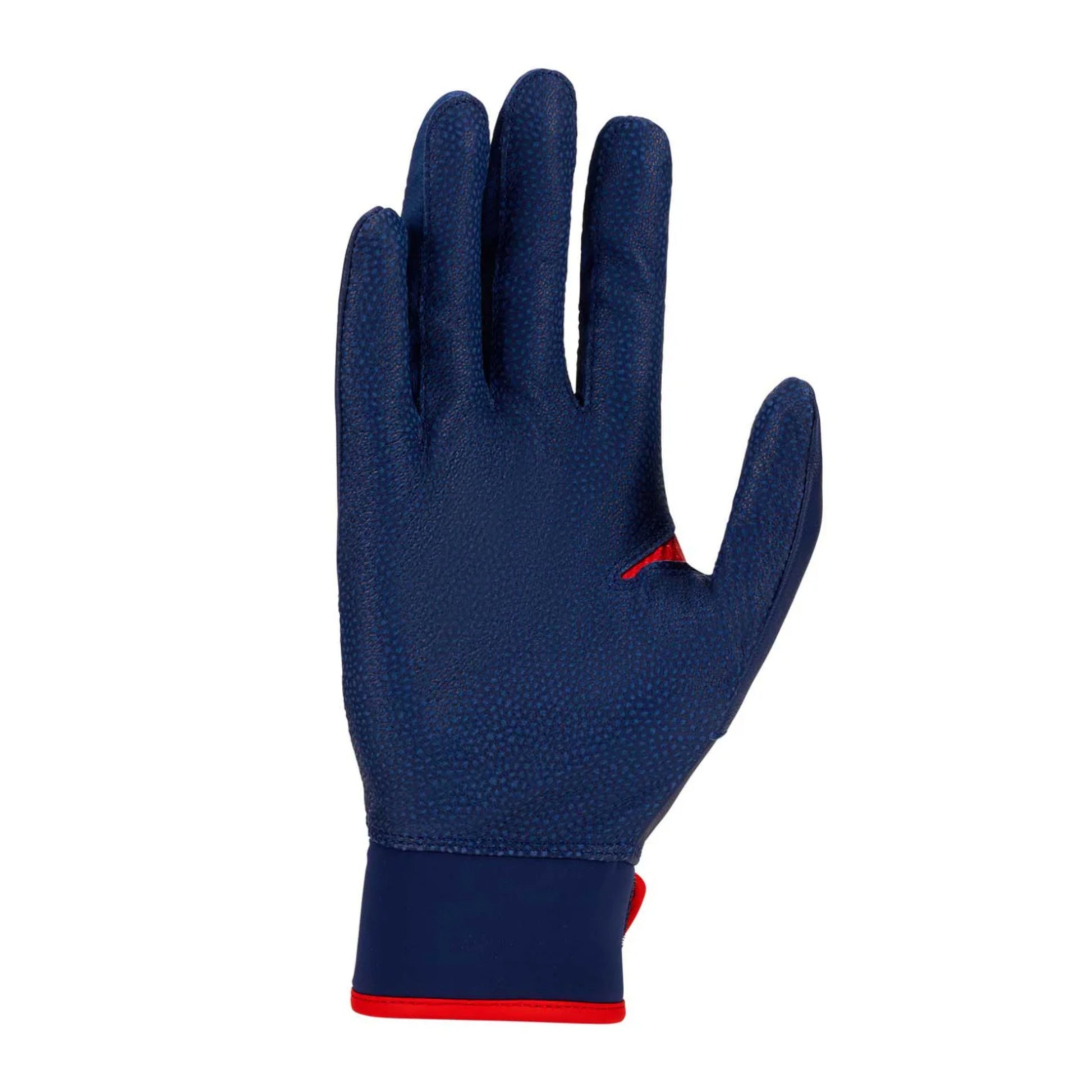 A photo of the Nike Alpha Elite 2.0 Batting Gloves in colour blue and red