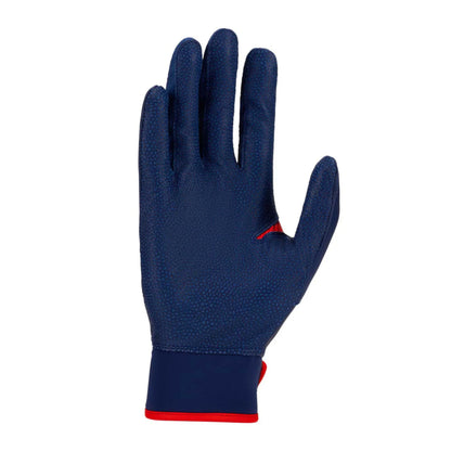 A photo of the Nike Alpha Elite 2.0 Batting Gloves in colour blue and red