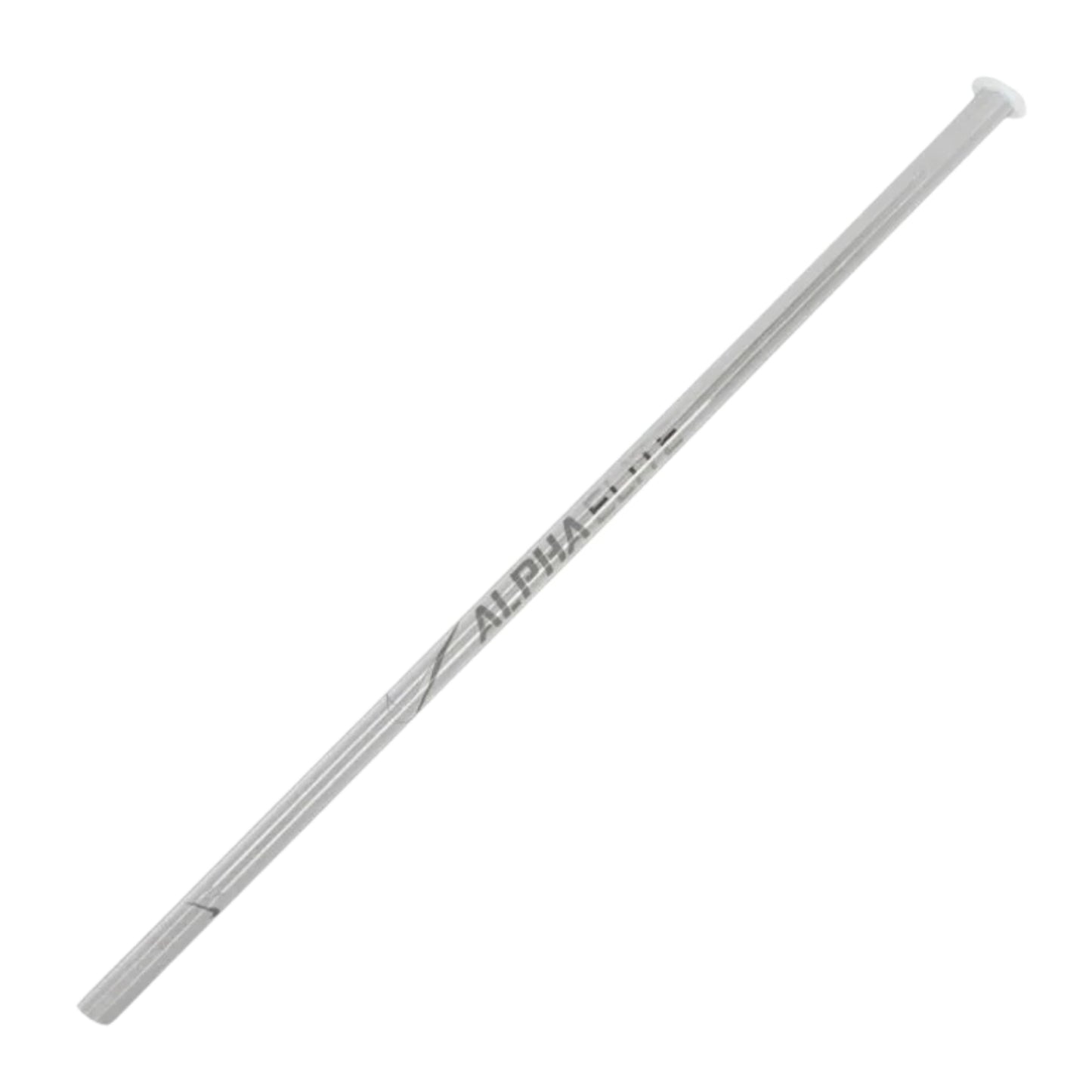 A photo of the Nike Alpha Elite A/M Men's Sc-Ti Lacrosse Handle in colour platinum