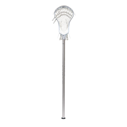 A photo of the Nike L4 A/M Men's Complete Lacrosse Stick in colour platinum and white.