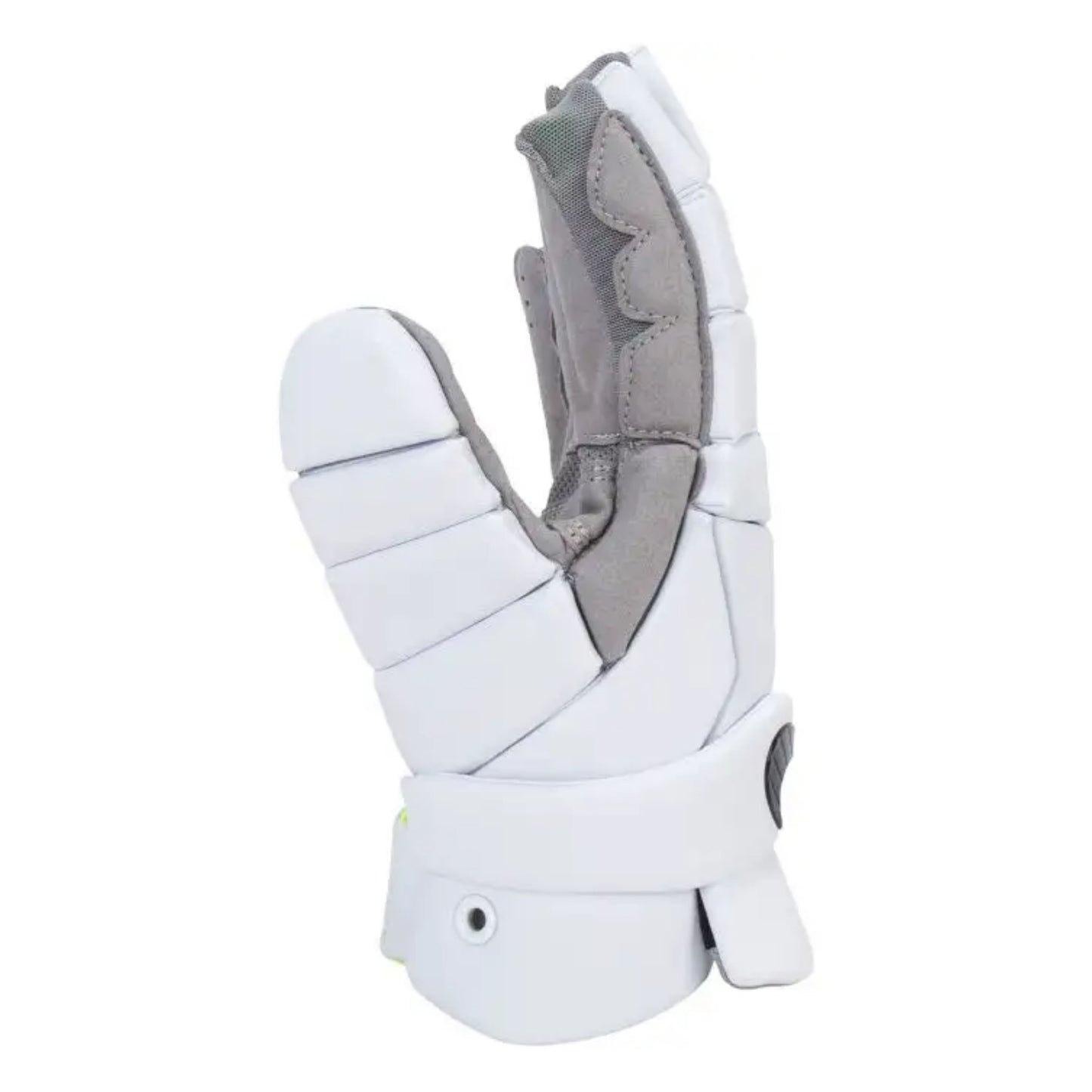 A photo of the Nike Senior Vapor Select 2 Lacrosse Glove in colour white with a black Nike check.