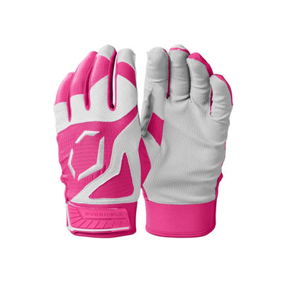 A photo of the Evoshield SRZ-1™ Adult Batting Gloves in colour pink and white.