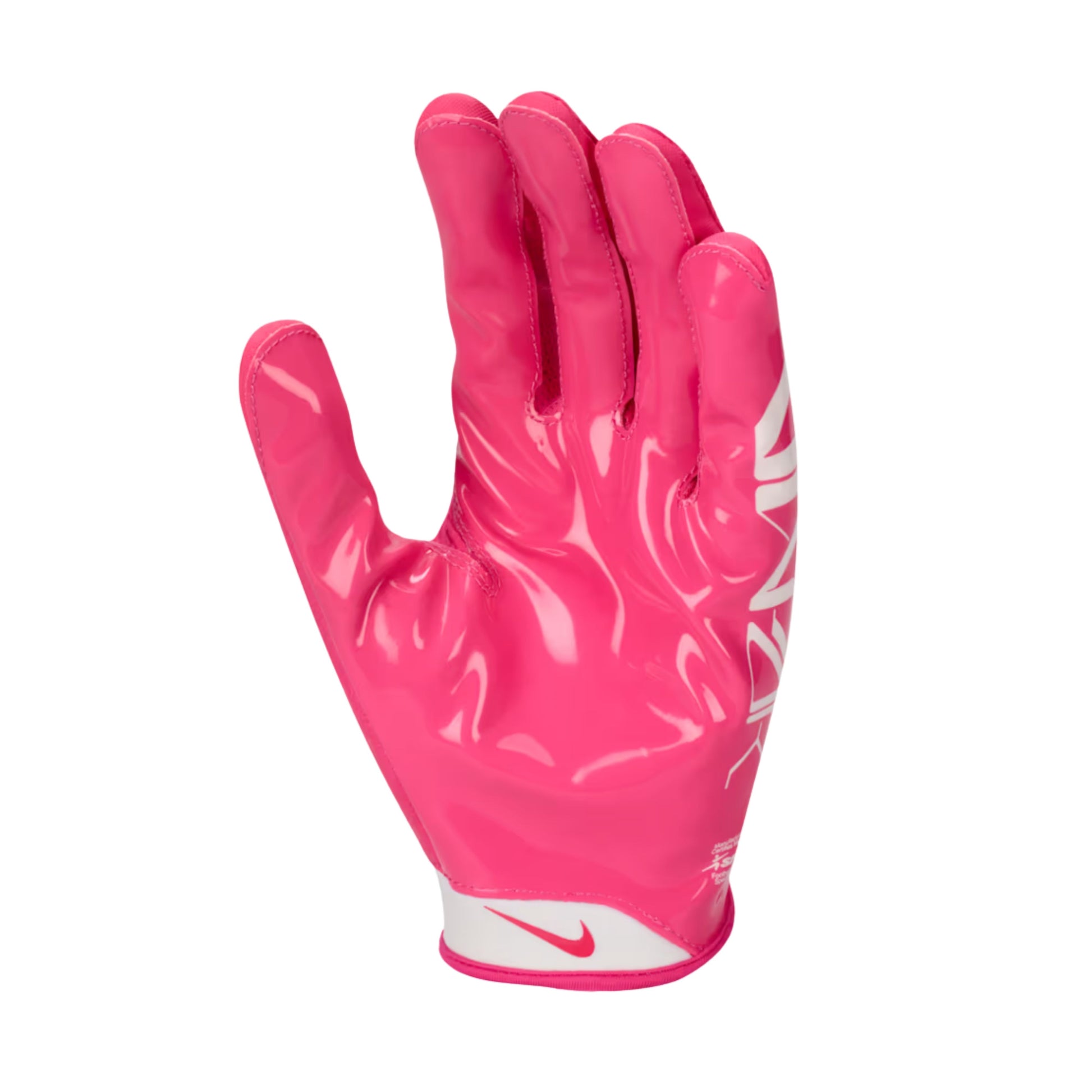A photo of the Nike Vapor Jet 9.0 Football Gloves in colour pink and white.